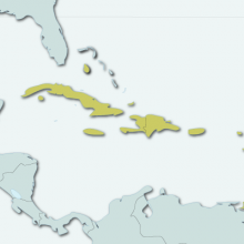 Map of Caribbean