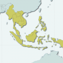 Map of South Eastern Asia